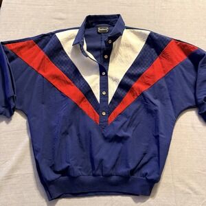 Vintage BonWorth Retro Colorblock Pullover Blouse Womens Large 80s 90s